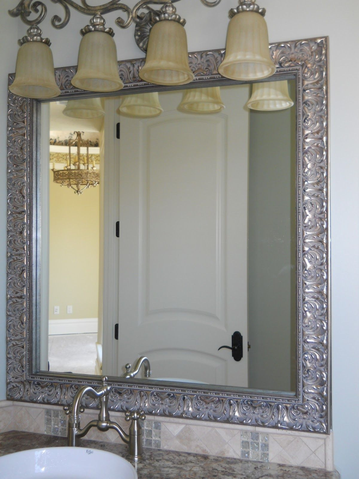 Custom Framed Bathroom Mirrors
 Mirror Frame Kit Reflected Design Custom Mirror Frame