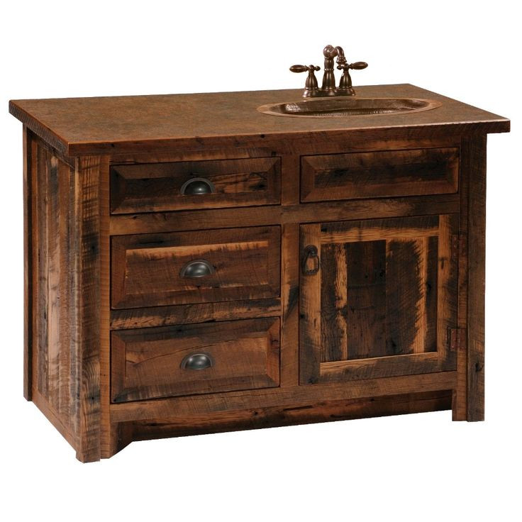 Custom Size Bathroom Vanity
 Authentic Barn Wood Vanity Custom Sizes Sink Position