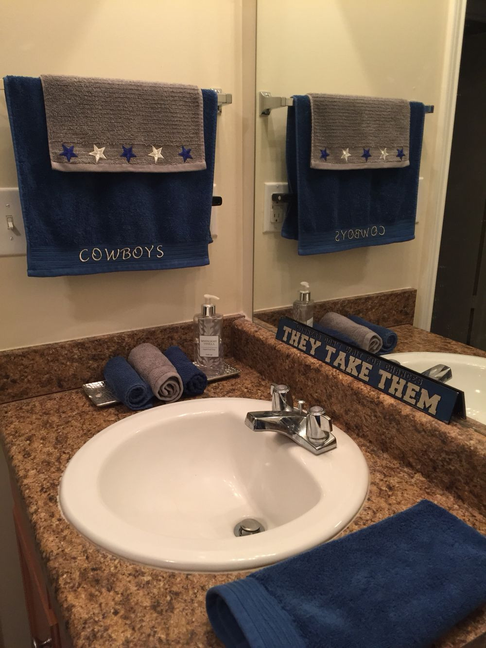 Dallas Cowboys Bathroom Decor
 Dallas cowboy bathroom re design Dallas Cowboys