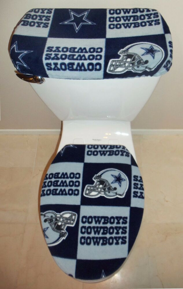 Dallas Cowboys Bathroom Decor
 NFL DALLAS COWBOYS Block Fabric Toilet Seat Cover Set