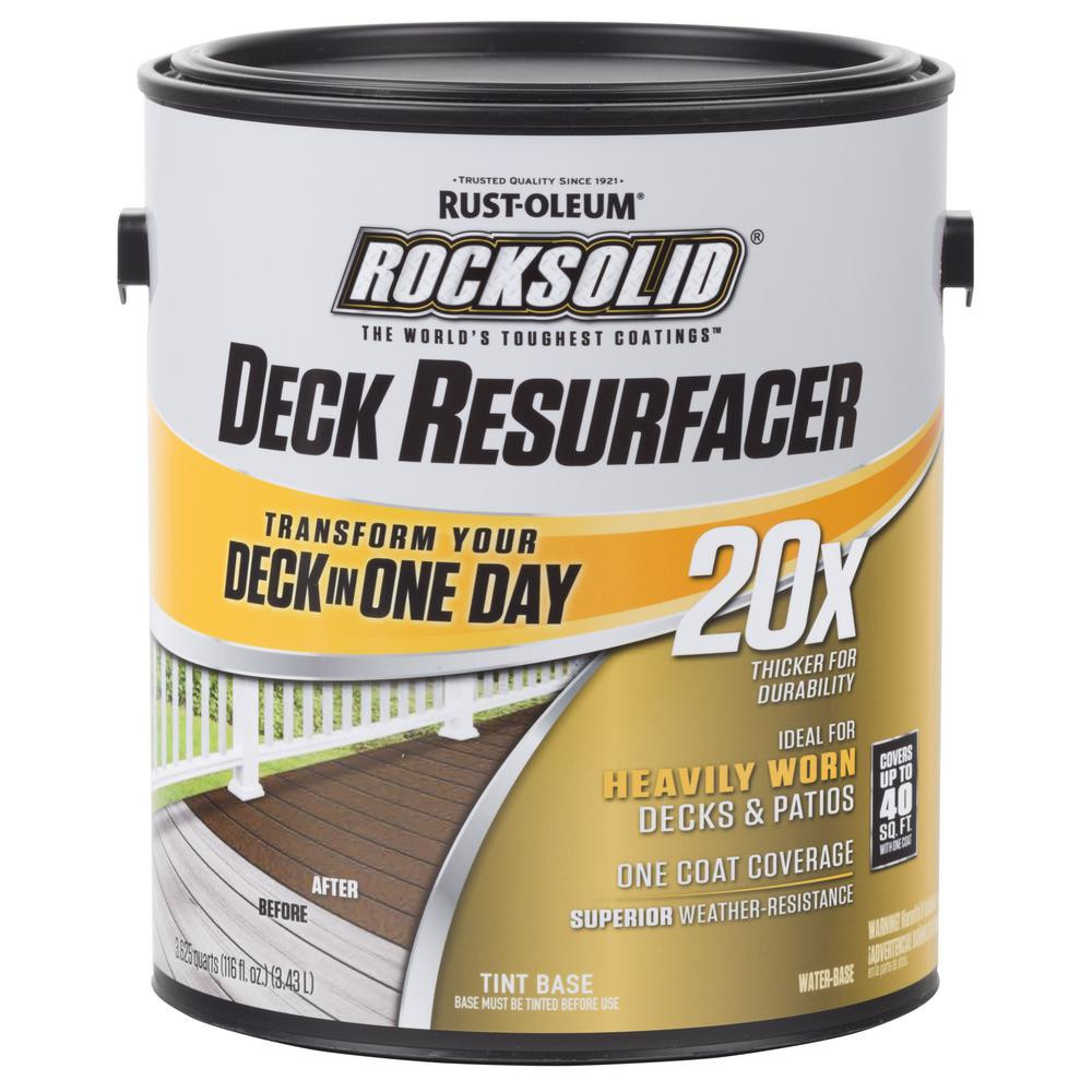 Deck Restore Paint Review
 Rust Oleum RockSolid 1 gal Gainsboro Exterior 20X Deck