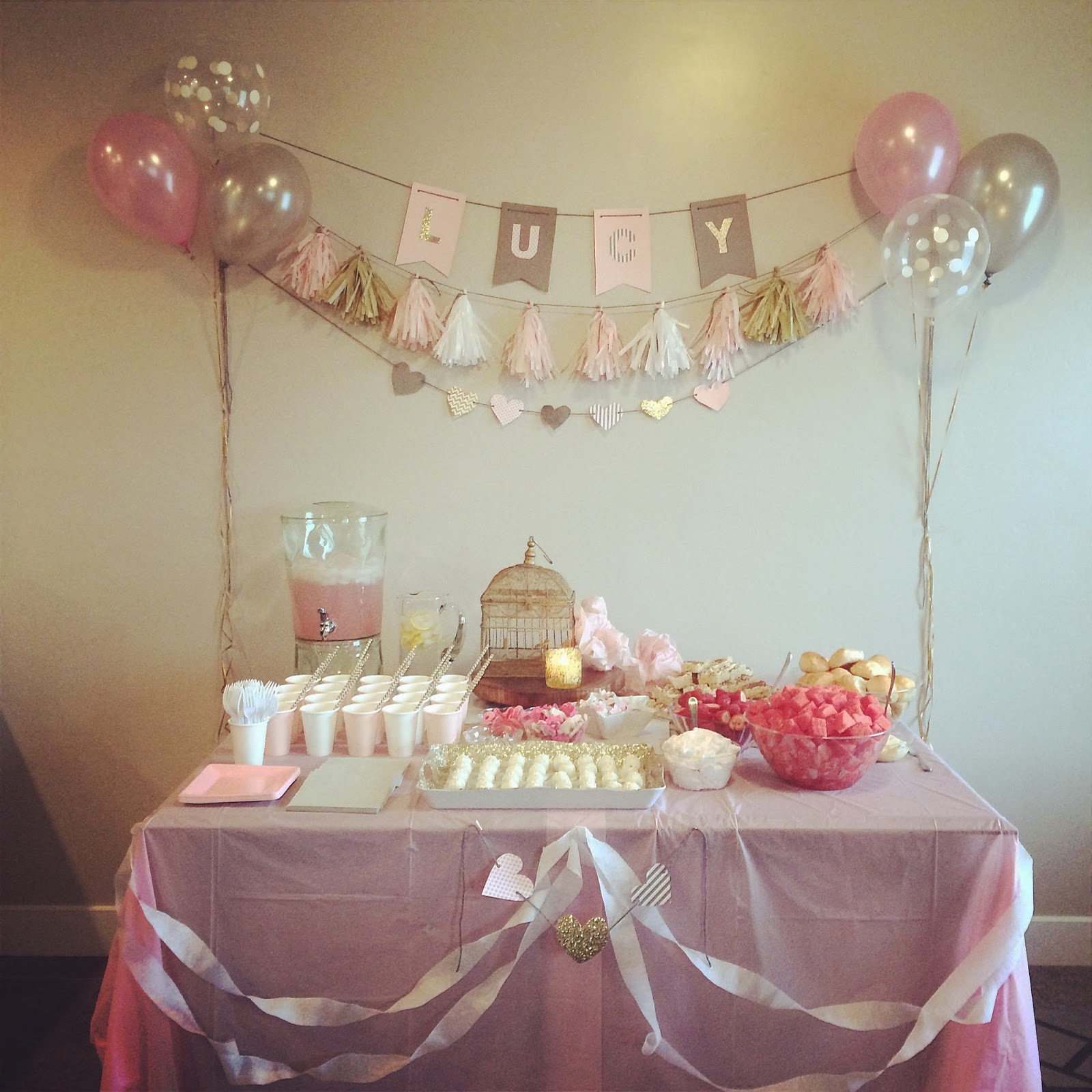 Decorating Ideas For Girl Baby Shower
 Home with Carissa Introducing the " the Cheap" Series