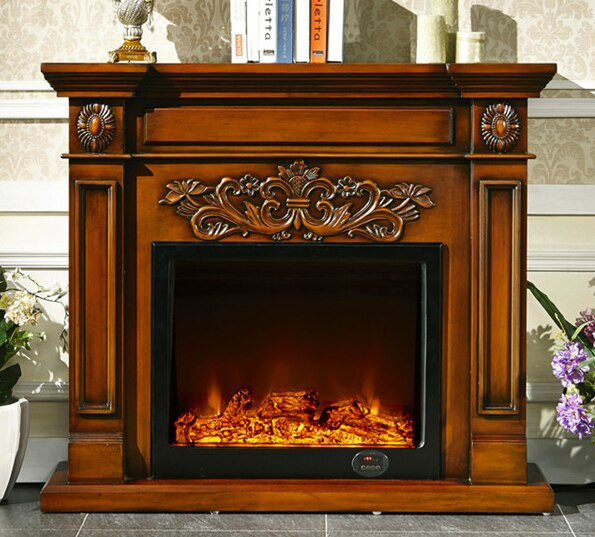 Decorative Electric Fireplace
 decorative fireplace W130cm English style wood mantel with