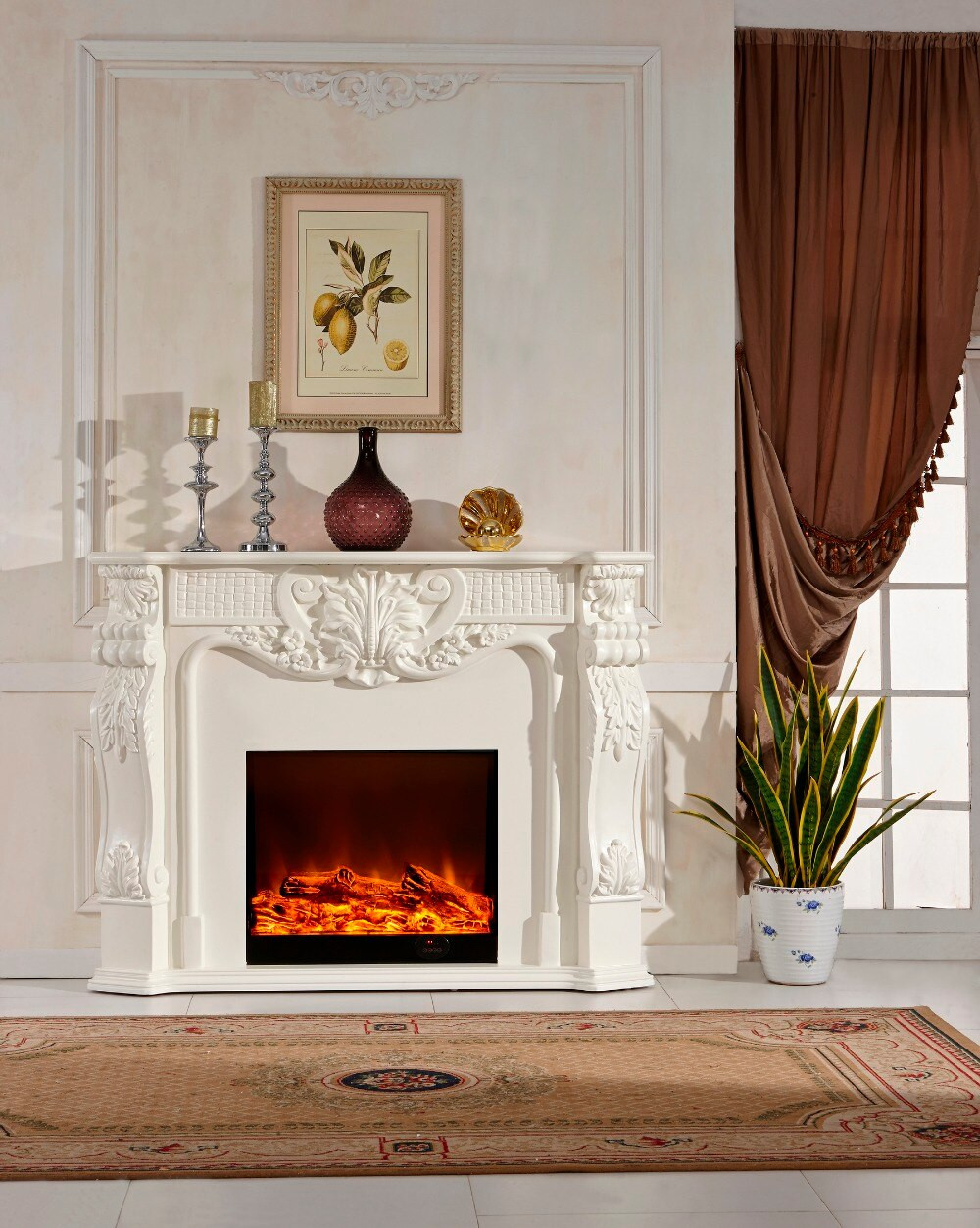 Decorative Electric Fireplace
 8081 1500 330 1170 mm decorative electric fireplace and