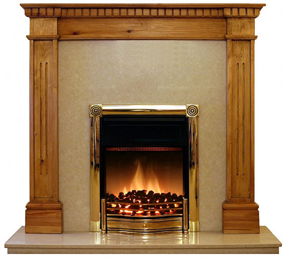 Decorative Electric Fireplace
 Decorative Electric Fireplace with Wooden Mantle and Trim