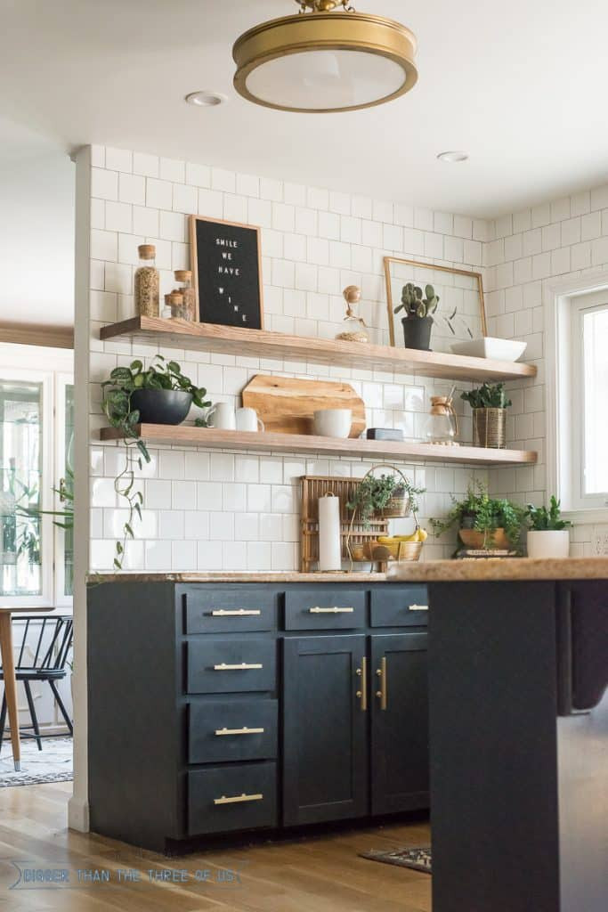 Decorative Kitchen Wall Shelves
 How I Cut Corners with the Kitchen Shelving Bigger Than