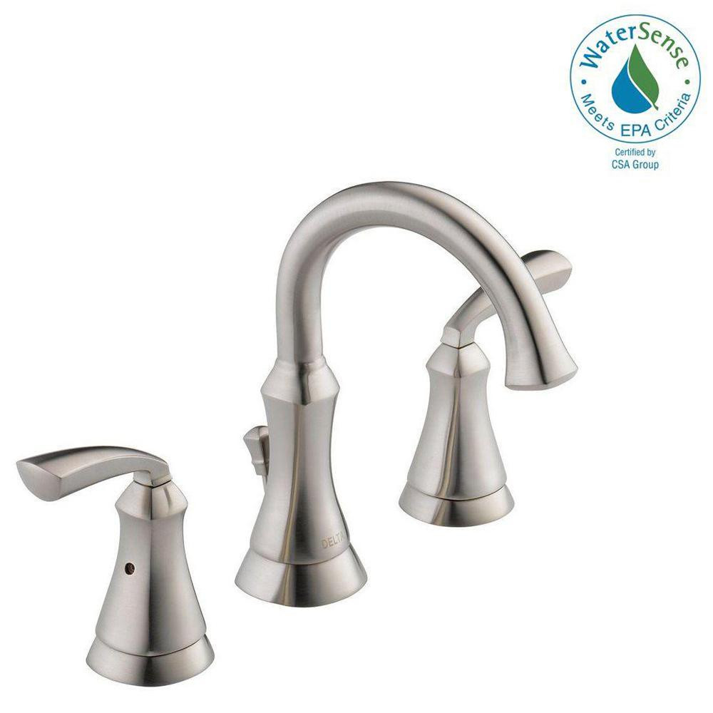 Delta Bathroom Shower Faucets
 Delta Mandara 8 in Widespread 2 Handle Bathroom Faucet in