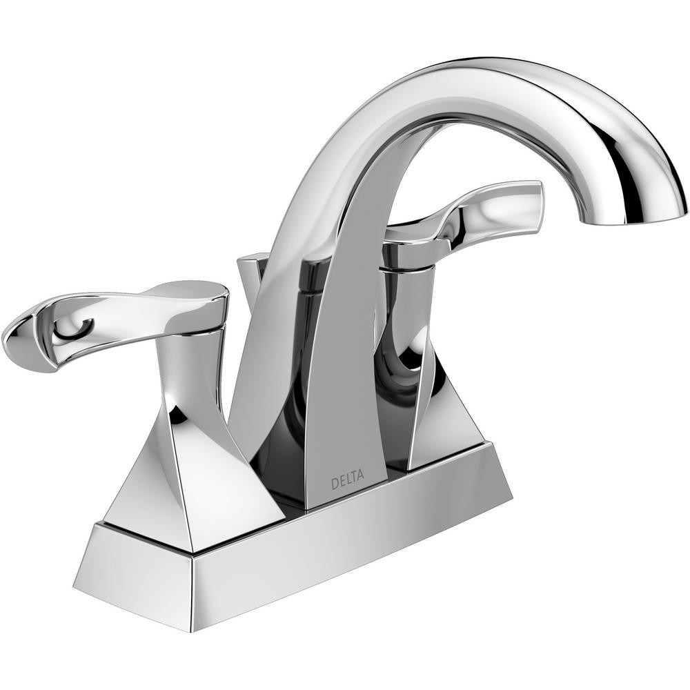 Delta Bathroom Shower Faucets
 Delta Everly 4 in Centerset 2 Handle Bathroom Faucet in