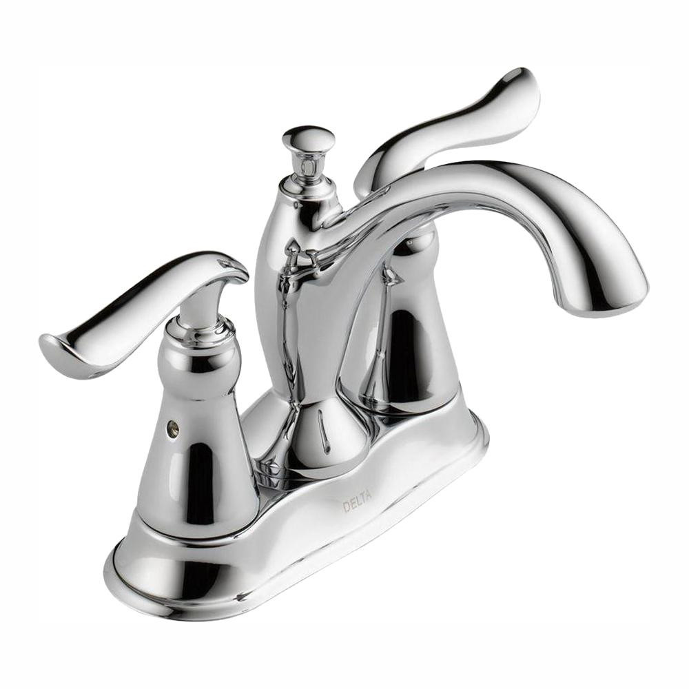 Delta Bathroom Shower Faucets
 Delta Linden 4 in Centerset 2 Handle Bathroom Faucet with