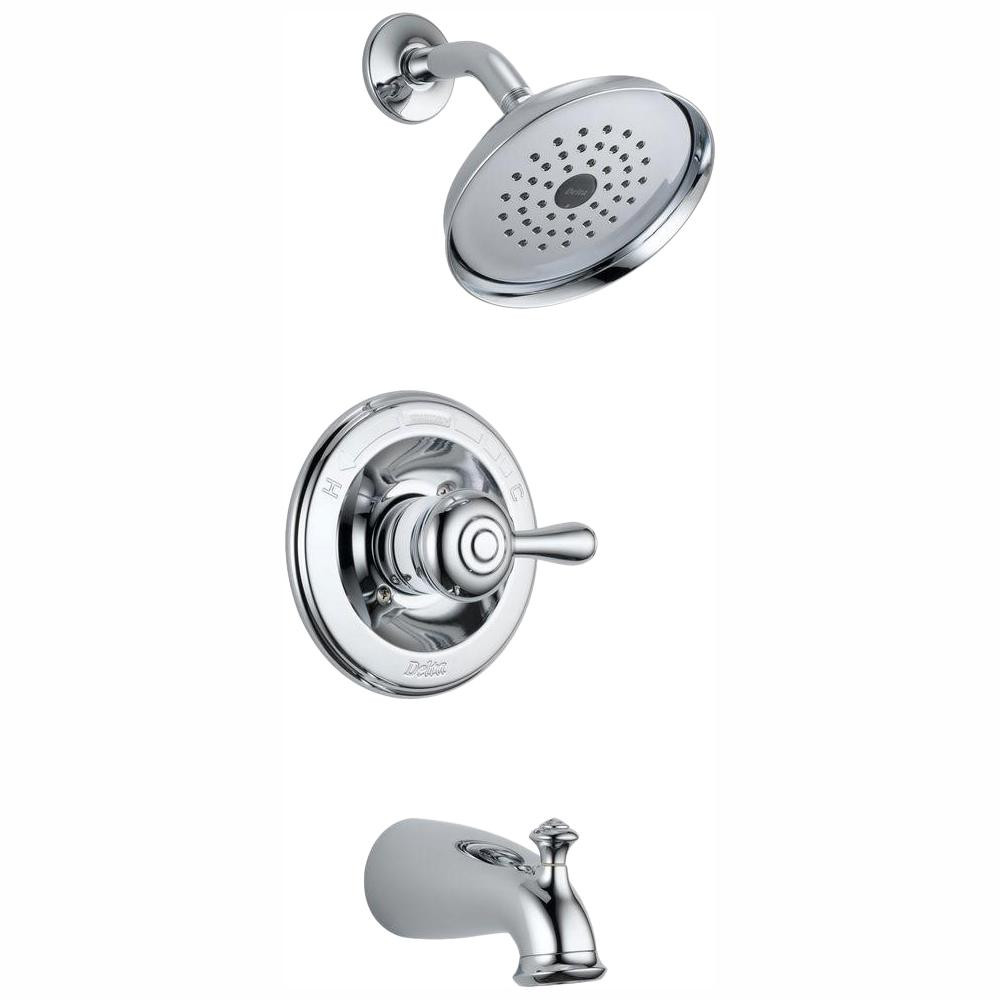 Delta Bathroom Shower Faucets
 Delta Leland 1 Handle Tub and Shower Faucet in Chrome