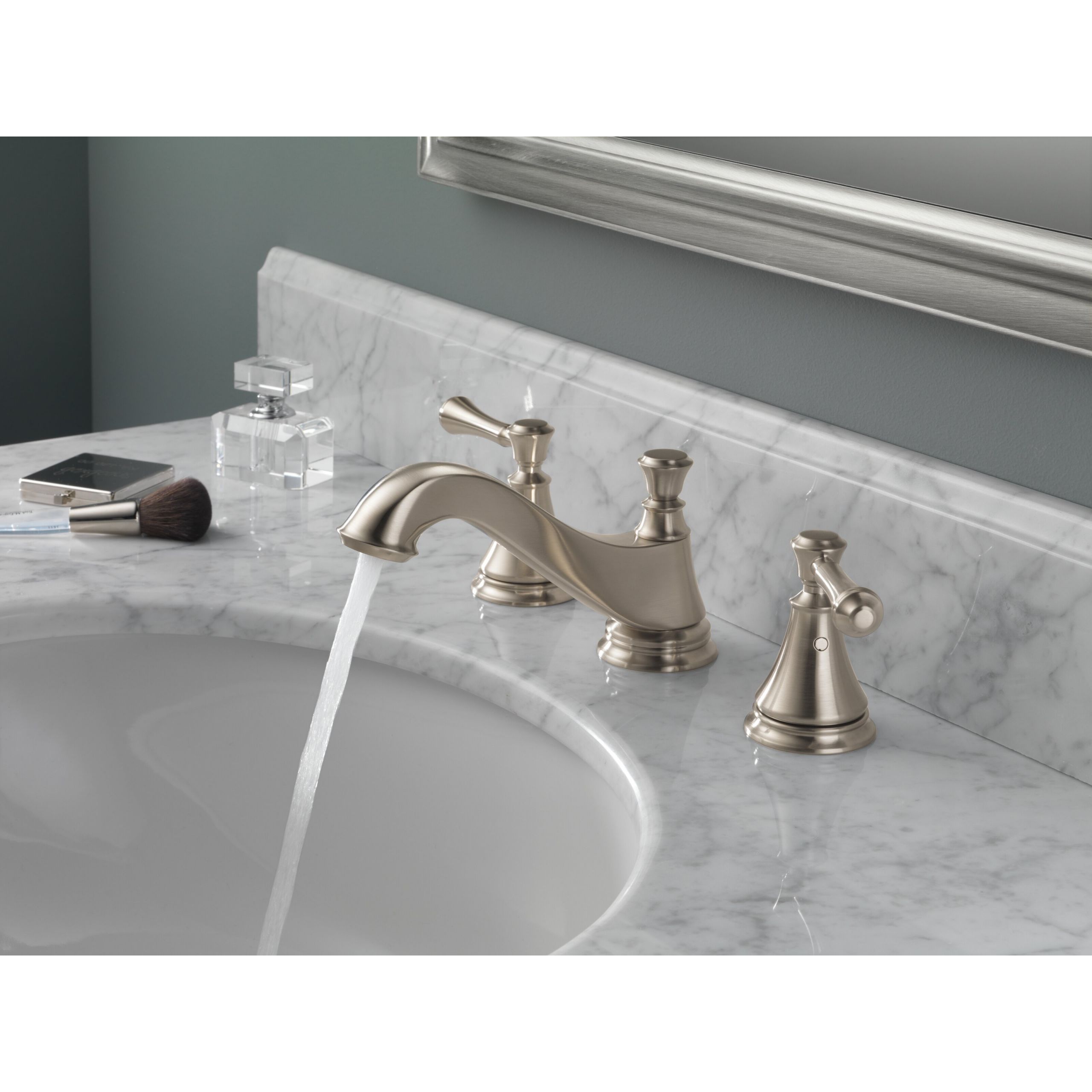 Delta Bathroom Shower Faucets
 Delta Cassidy Double Handle Widespread Bathroom Faucet