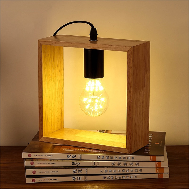 Desk Lamps For Kids' Rooms
 Modern Lamp Holder Table Light Wooden Desk Lamp Book
