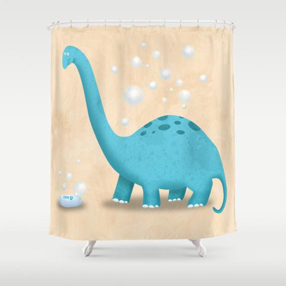 Dinosaur Bathroom Decor
 Items similar to Dinosaur Shower Curtain Little Boy s