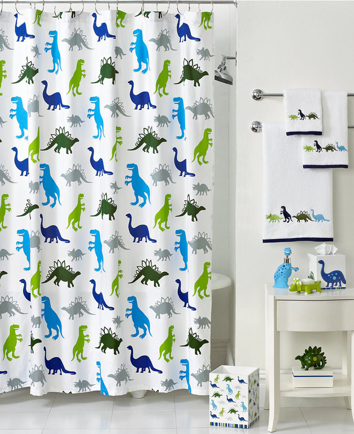Dinosaur Bathroom Decor
 Kassatex Bath Accessories Dino Park Shower Curtain