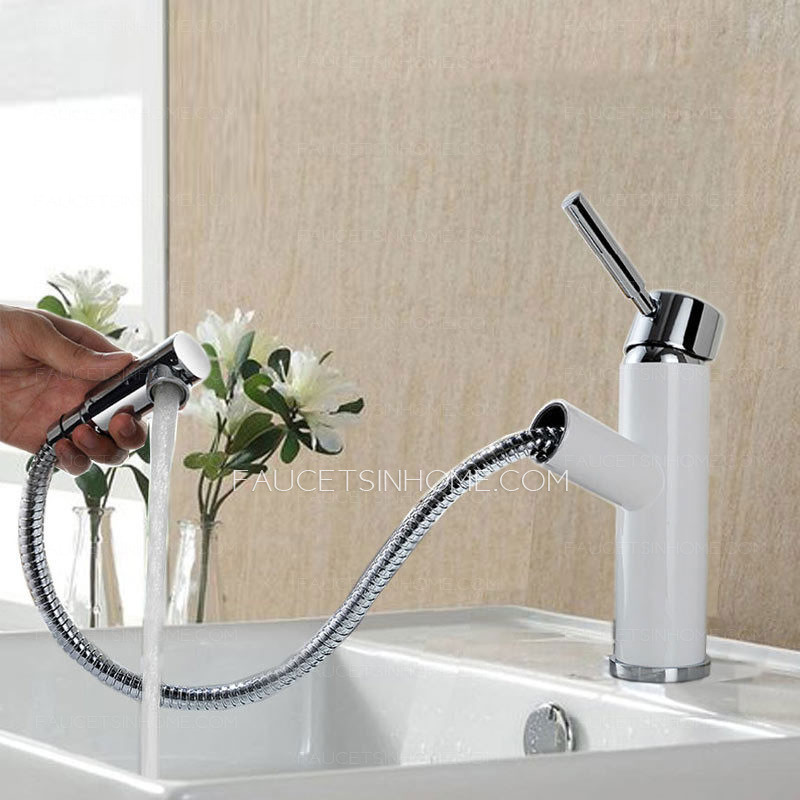 Discount Bathroom Faucets
 Discount White Pullout Spray Unique Bathroom Faucet