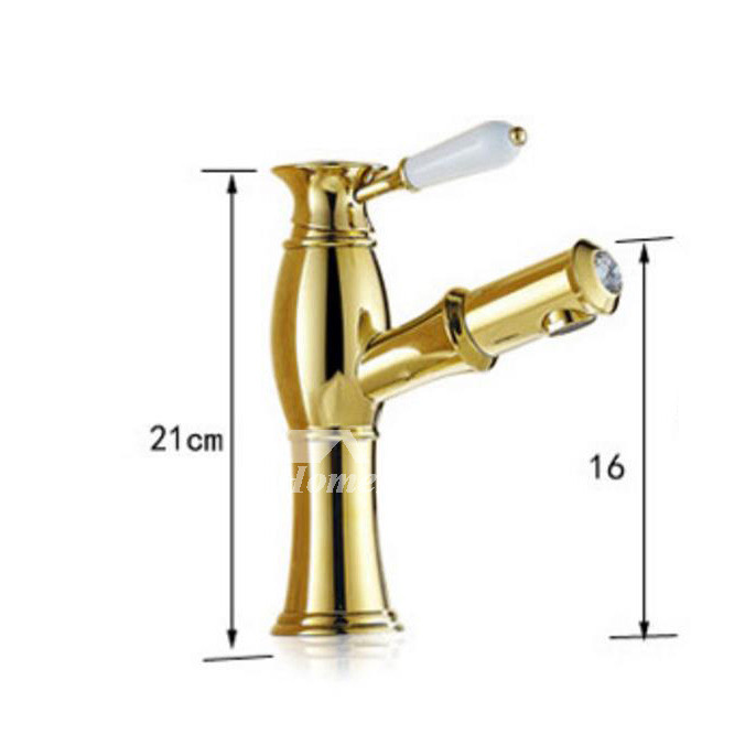 Discount Bathroom Faucets
 Discount Bathroom Faucets Polished Brass Pull Out Sprary Gold