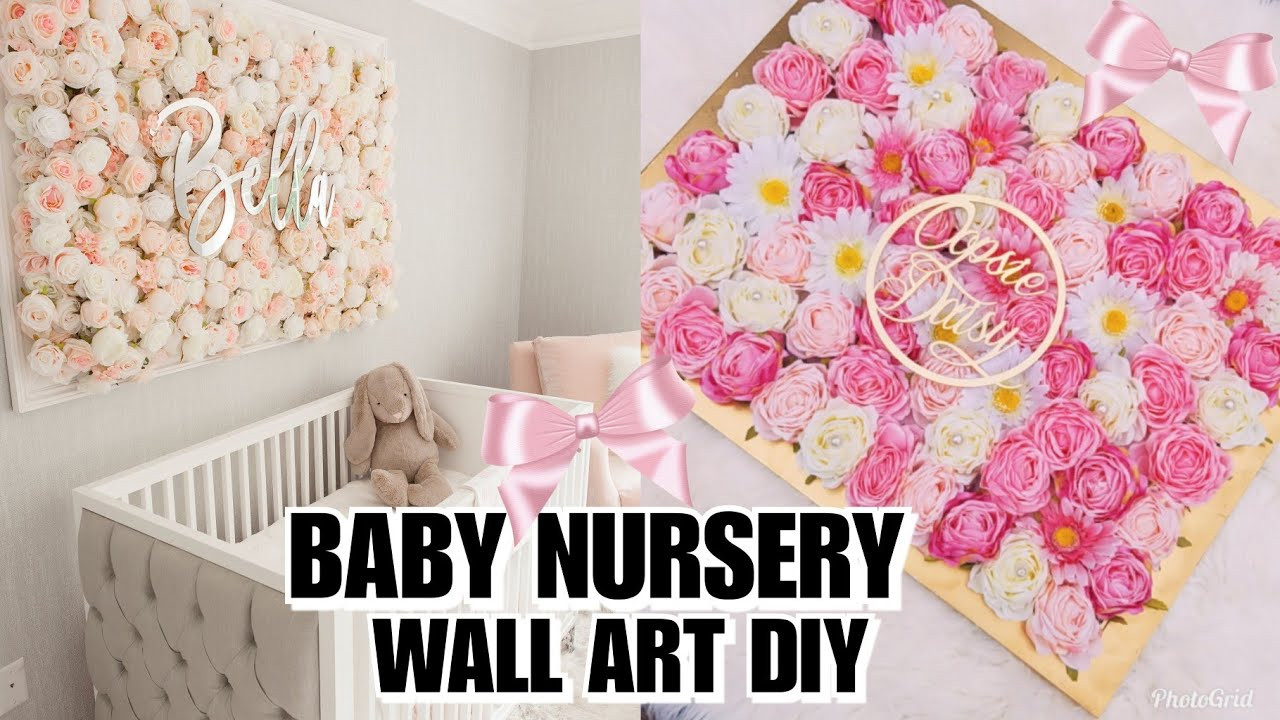 Diy Baby Nursery Decorations
 DIY BABY NURSERY FLORAL WALL DECOR