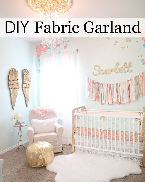 Diy Baby Nursery Decorations
 This is the Easiest DIY Fabric Garland Ever