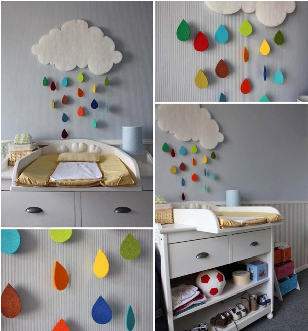 Diy Baby Nursery Decorations
 DIY kids room decoration projects Cute rainy clouds or