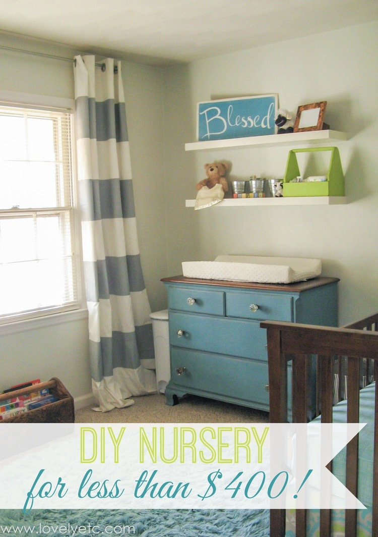 Diy Baby Nursery Decorations
 DIY nursery on a tiny bud Lovely Etc