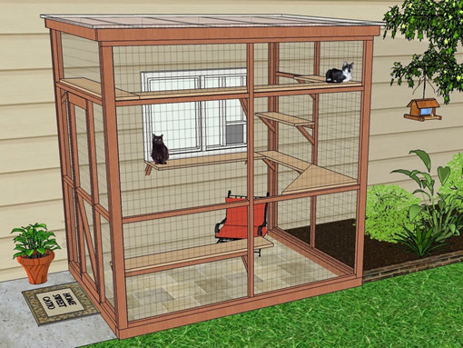 DIY Cat Enclosure Plans
 DIY Catio Plan The Sanctuary™ Catio Plans with 6x8 and