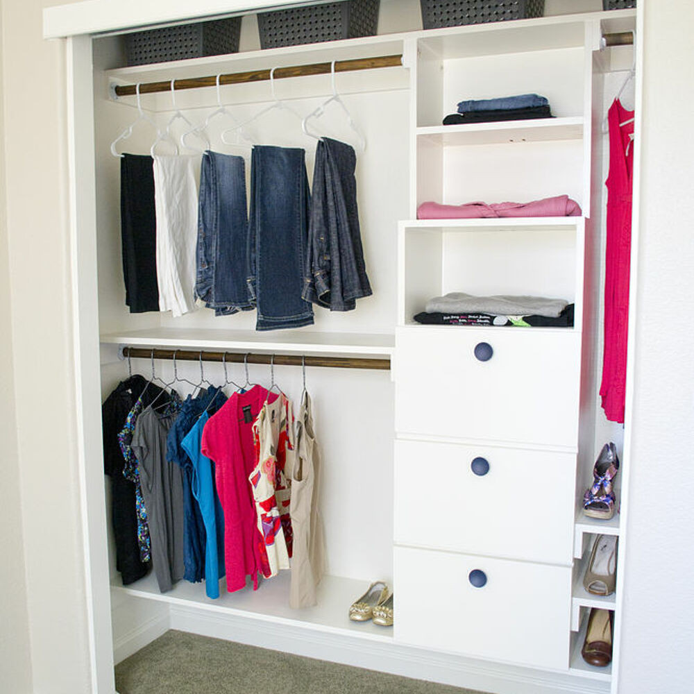 DIY Closet Shelves Plans
 DIY Closet Kit for Under $50