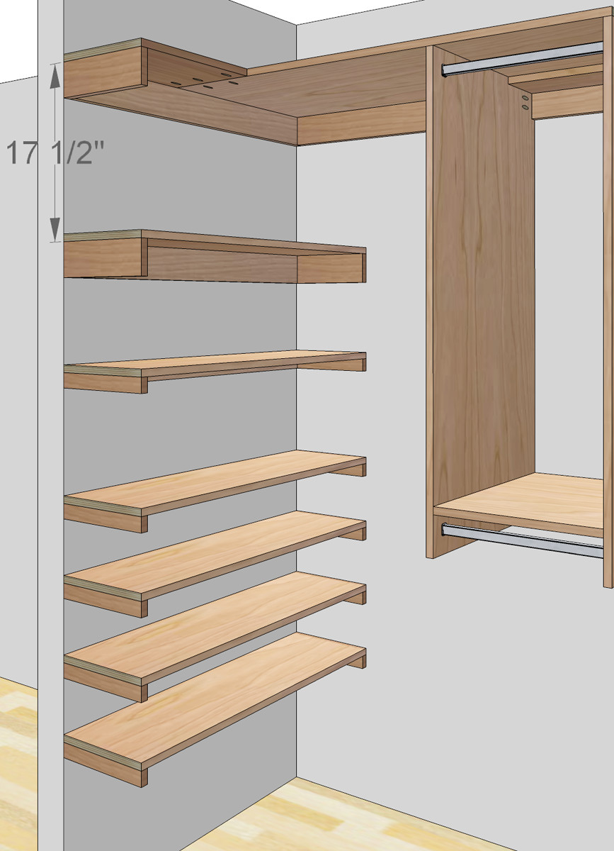 DIY Closet Shelves Plans
 Closet How To Build Closet Shelves For Bedroom Storage