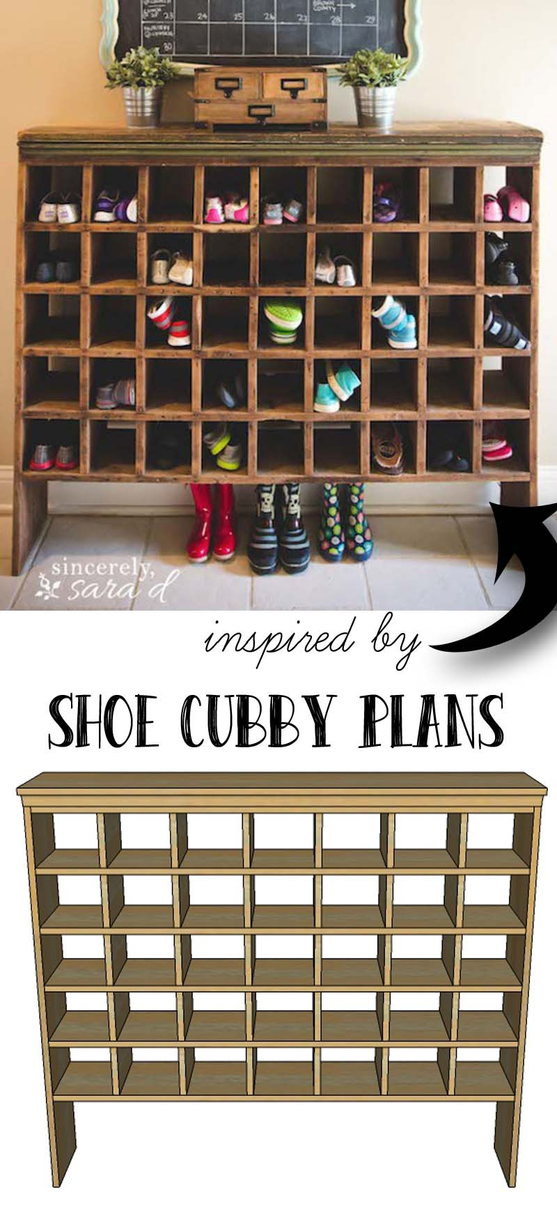 DIY Cubby Storage Plans
 Build Your Own Shoe Cubby with Remodelaholic