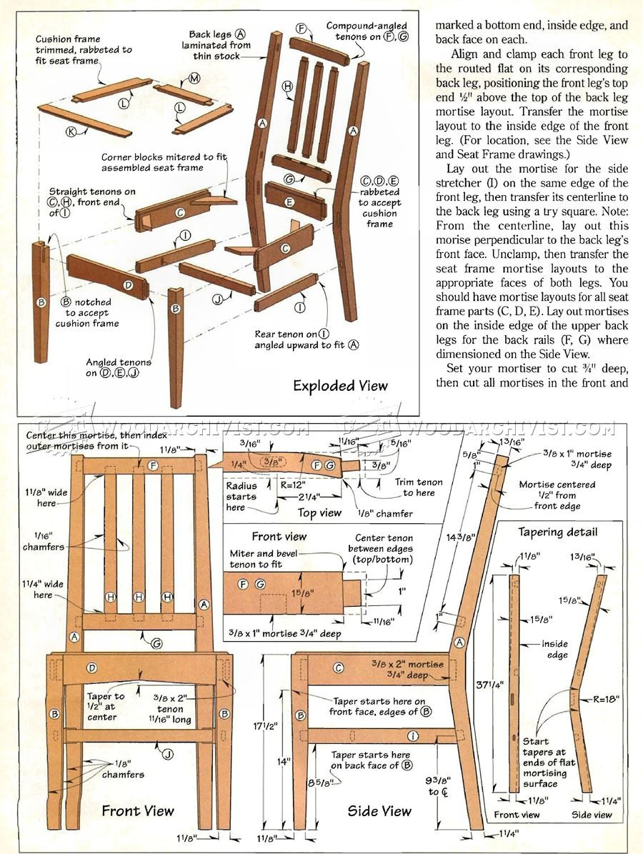 Diy Dining Room Chair Plans Awesome Contemporary Dining Chair Plans • Woodarchivist