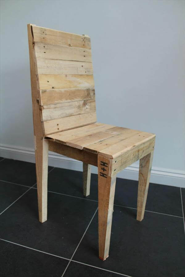 DIY Dining Room Chair Plans
 Reclaimed Pallet Dining Chair