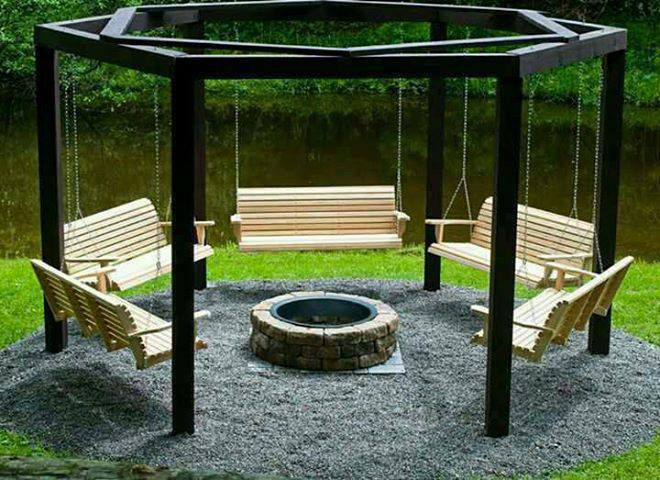 Diy Firepit Seating
 Spectacular Fire Pit Seating Idea