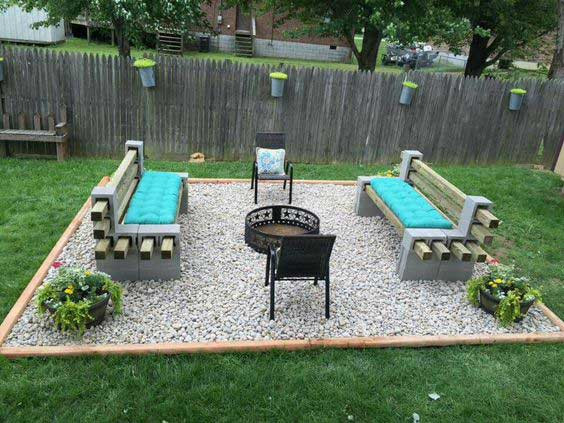 Diy Firepit Seating
 22 Backyard Fire Pit Ideas with Cozy Seating Area
