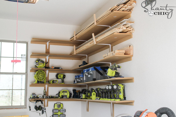 Diy Garage Organizers
 Super Easy DIY Garage Shelves Shanty 2 Chic