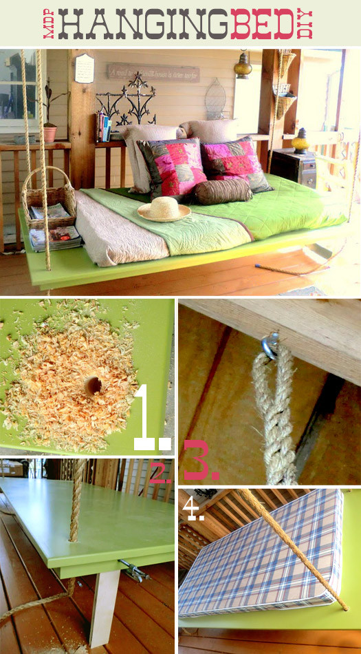 DIY Hanging Bed Plans
 I Want This DIY Hanging Bed