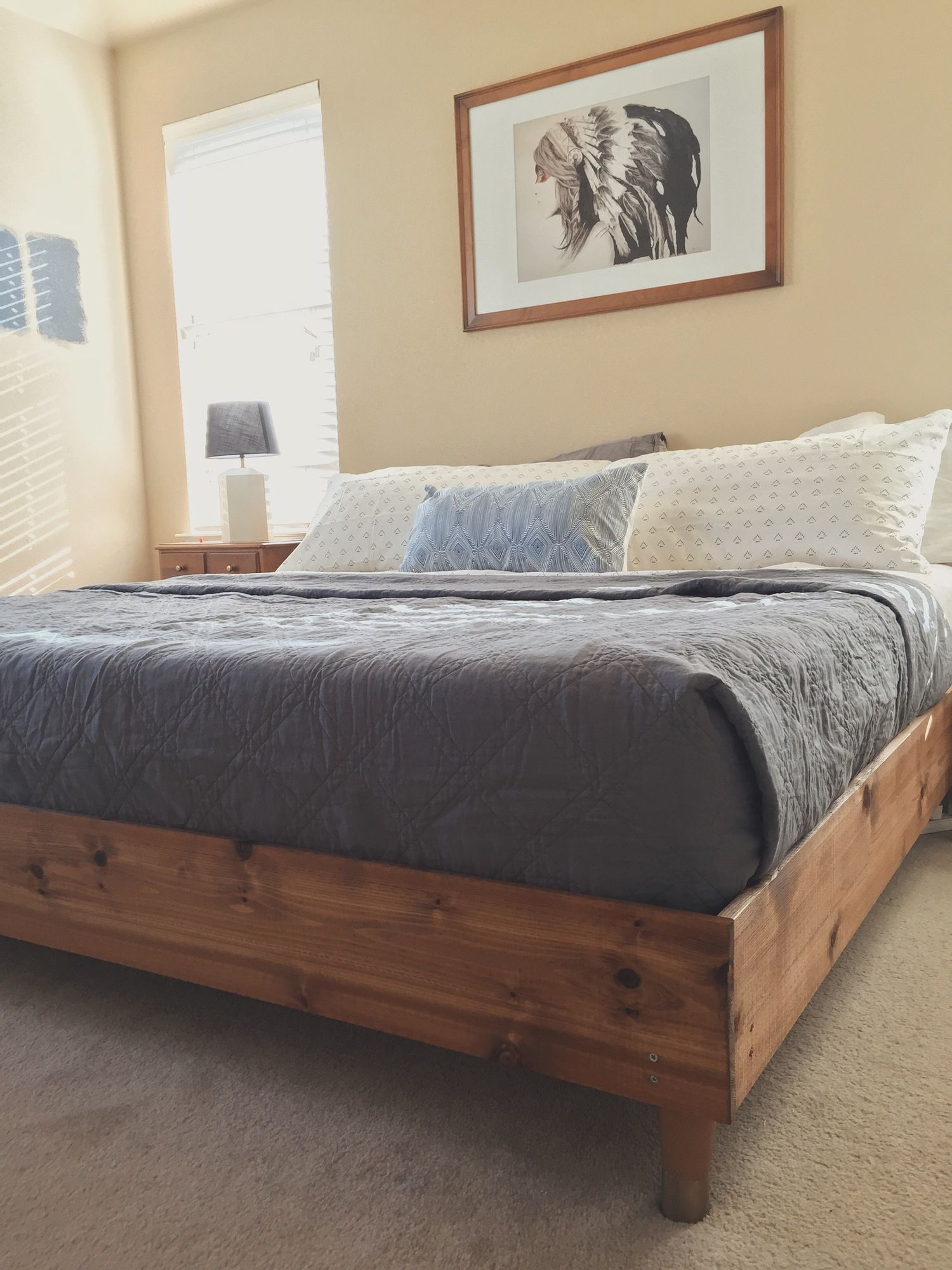 DIY King Size Bed Frame Plans
 Bedroom Update King Bed DIY Wood Stuff