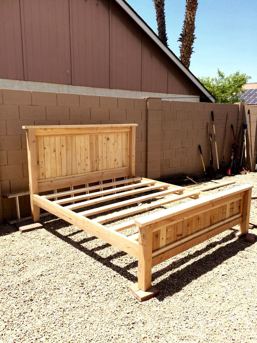 DIY King Size Bed Frame Plans
 $80 DIY king size platform bed frame