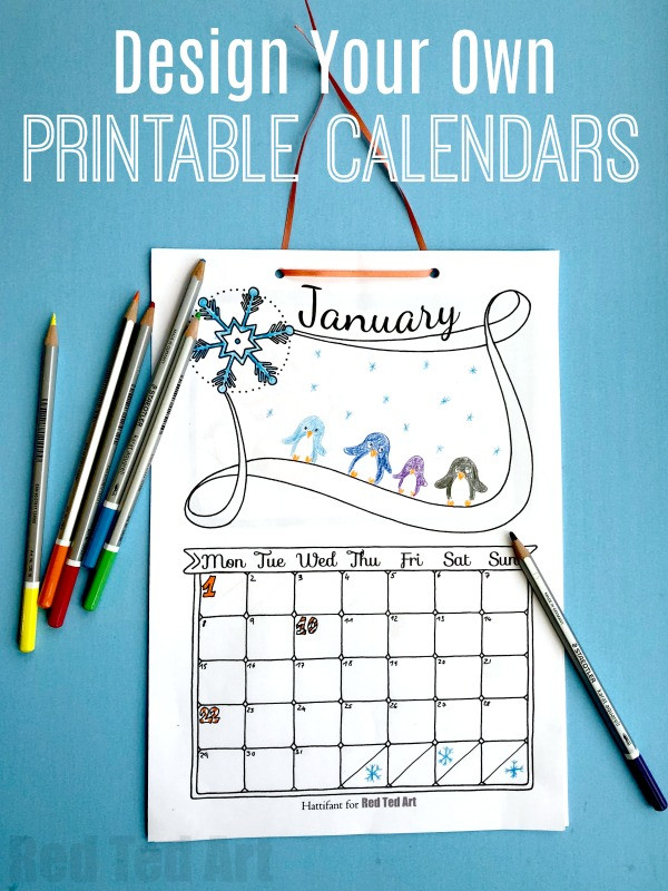 DIY Planner Printables 2019
 Free Cute Printable Calendar 2020 Red Ted Art Make
