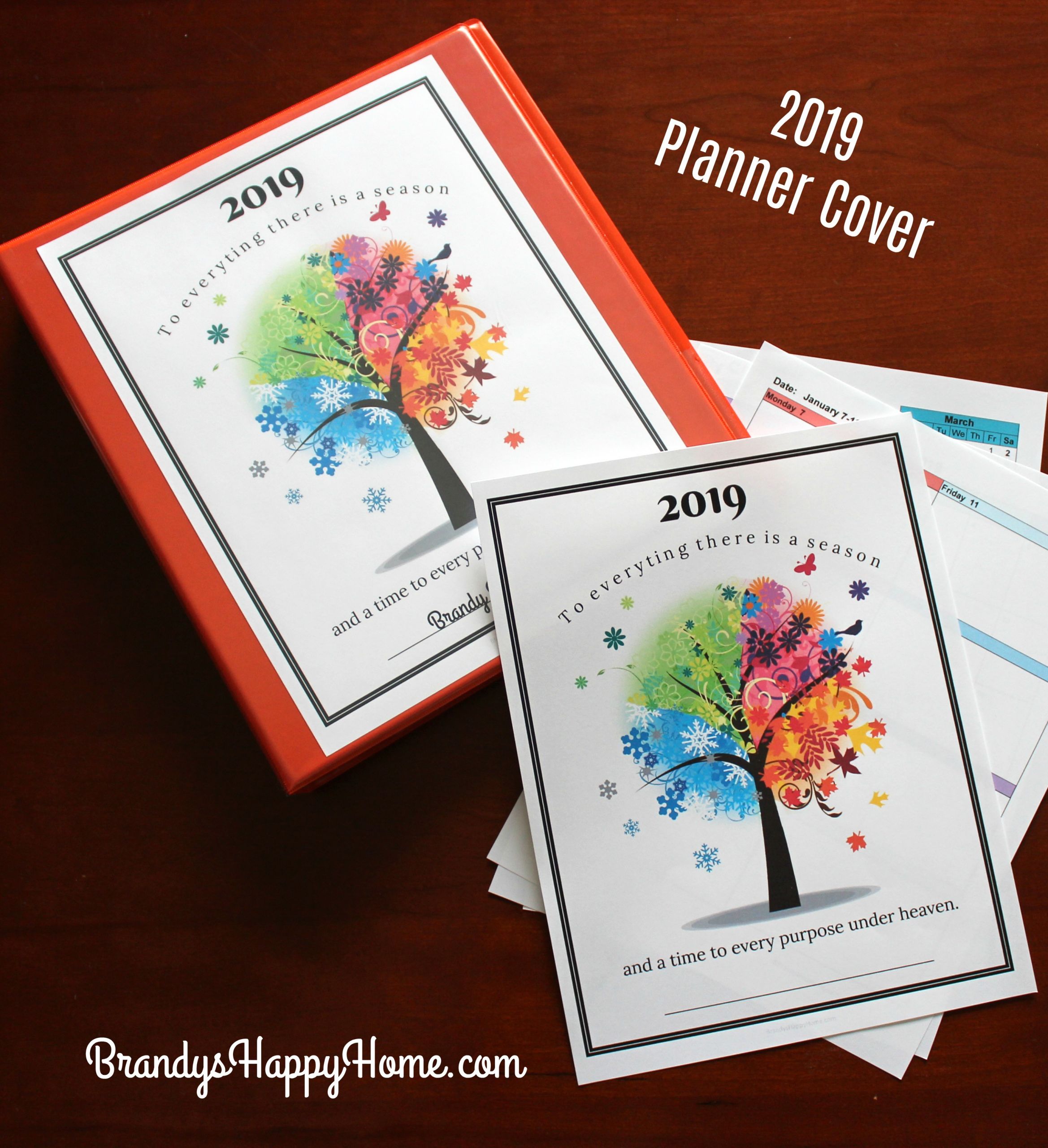 DIY Planner Printables 2019
 FREE 2019 DIY Calendar Planner Printables