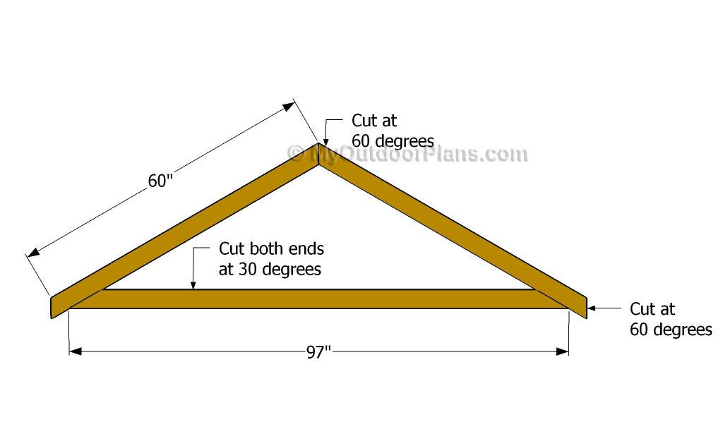 DIY Roof Truss Plans
 Diy Shed Roof Plans With images
