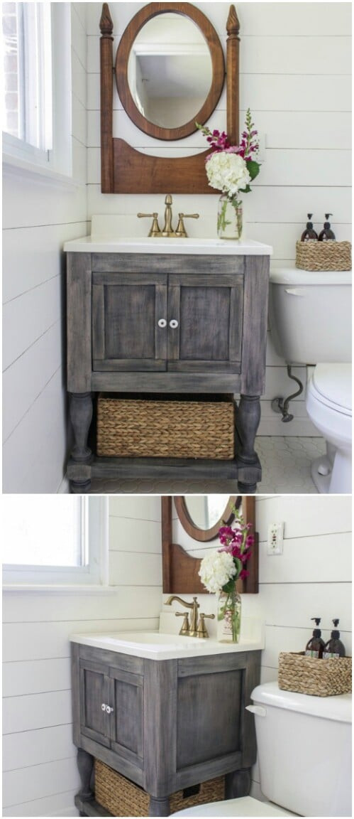 Diy Rustic Bathroom Vanity
 20 Gorgeous DIY Bathroom Vanities to Beautify Your Beauty
