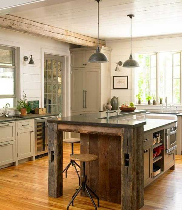 Diy Rustic Kitchen Cabinets
 32 Super Neat and Inexpensive Rustic Kitchen Islands to
