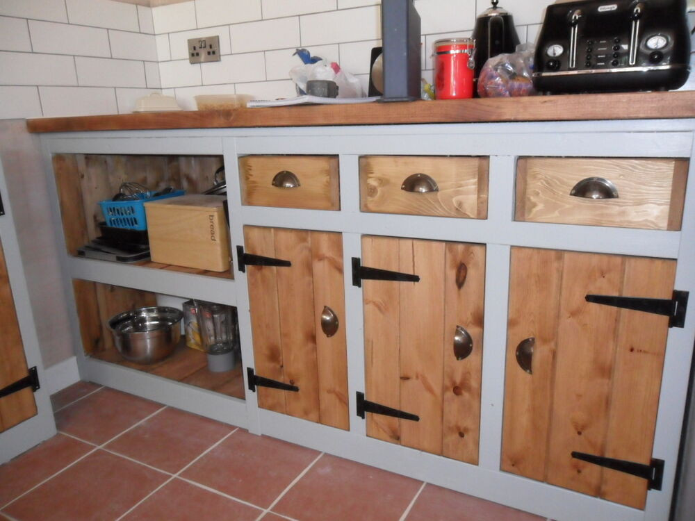 Diy Rustic Kitchen Cabinets
 Rustic Solid Pine Handmade Chunky Kitchen Shop Display