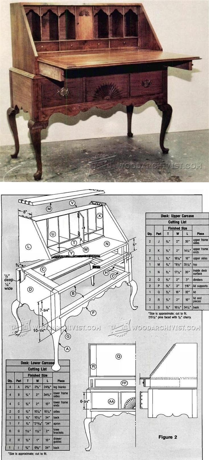 DIY Secretary Desk Plans
 Secretary Desk Plans With images