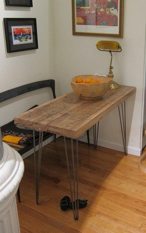 Diy Small Kitchen Table
 Small Kitchen Table Reclaimed Oak Hairpin Legs