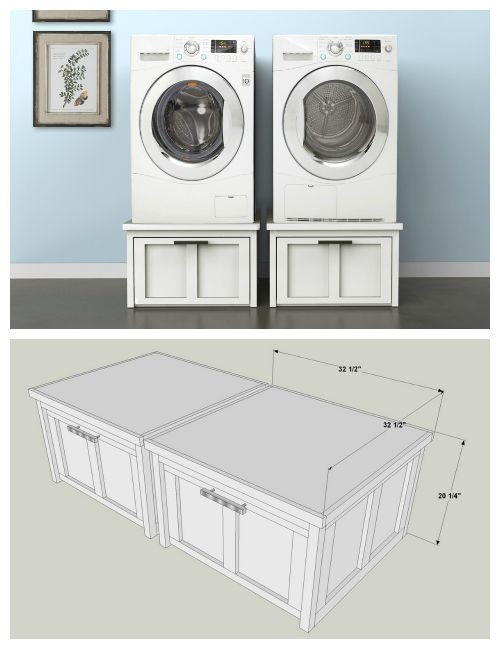 DIY Washer Dryer Pedestal Plans
 DIY Washer and Dryer Pedestals with Storage Drawers