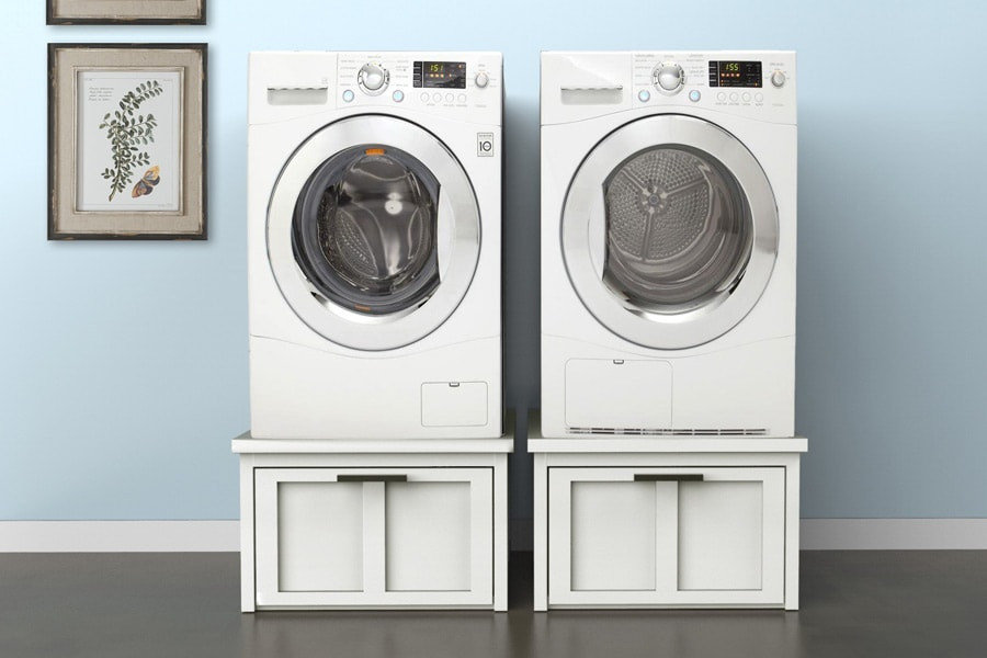 DIY Washer Dryer Pedestal Plans
 Washer & Dryer Pedestals with Storage buildsomething