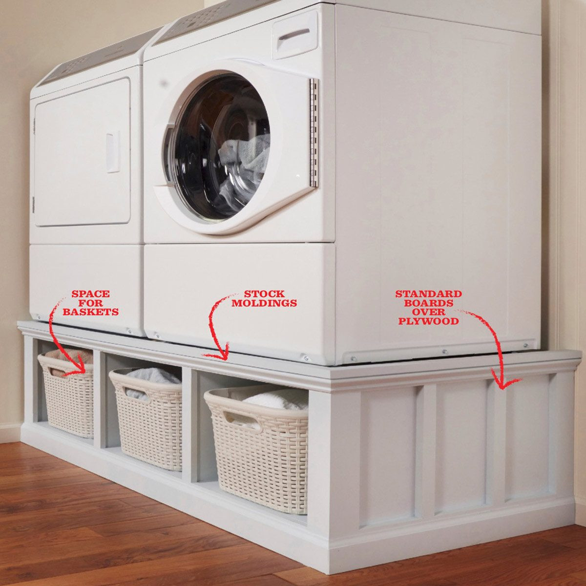 DIY Washer Dryer Pedestal Plans
 How to Build a Laundry Room Pedestal