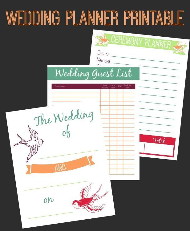 DIY Wedding Planner Printables
 Wedding Planner Printable Set