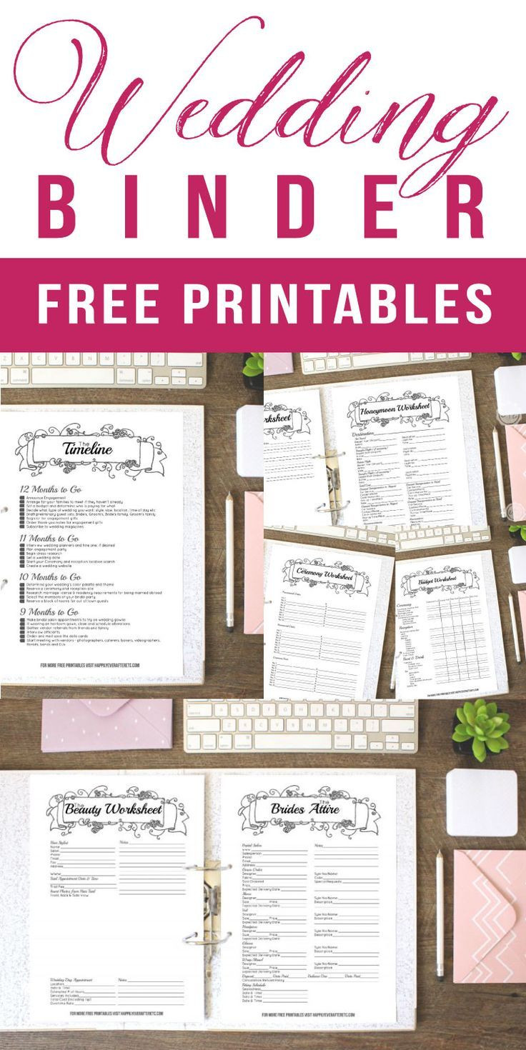 DIY Wedding Planner Printables
 Check Out this Wedding Binder full of free printables 42
