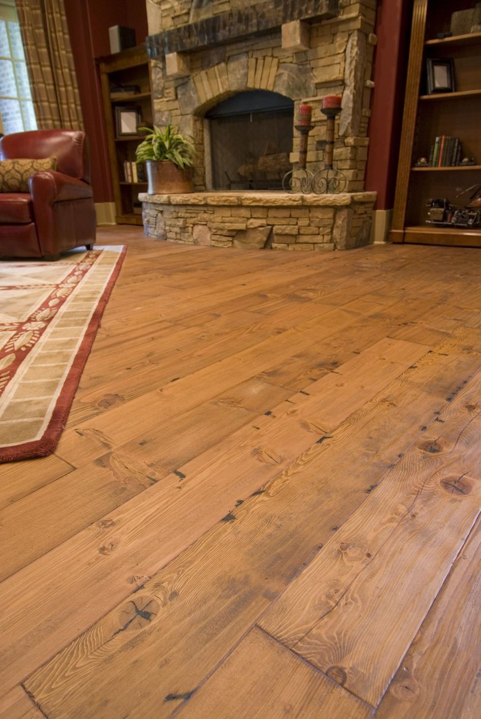 DIY Wide Plank Floors
 Heart Pine RECLAIMED wide plank flooring Tavern Grade